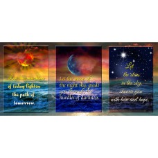 TRI-INSPIRAZION GREETING CARD Sun, Moon and Stars